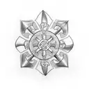 firefighter Maltese cross tattoo design idea