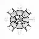 firefighter Maltese cross tattoo design idea