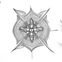 firefighter Maltese cross tattoo design idea