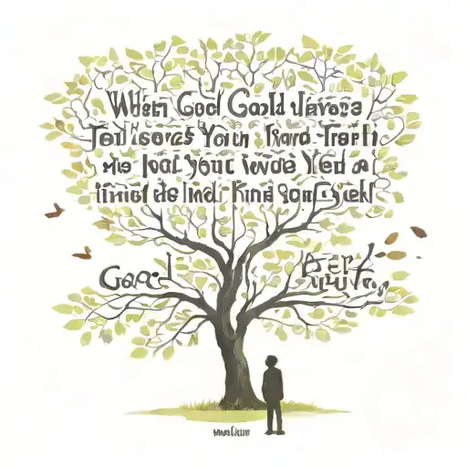 when god leaves you alone , it wants you find the truth yourself tattoo design idea