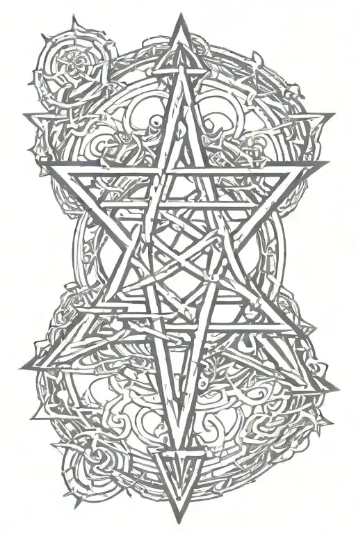 heartagram tattoo design idea
