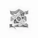 square with lines inside  tattoo design idea