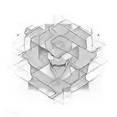 square with lines inside  tattoo design idea