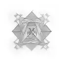 square with lines inside  tattoo design idea