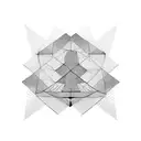 square with lines inside  tattoo design idea