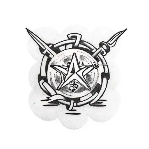 chain mace tattoo design idea