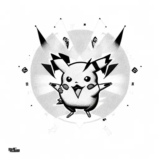 Pikachu tattoo design idea