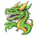 Mexican dragon tattoo design idea