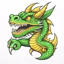 Mexican dragon tattoo design idea