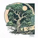 trees heaven ancestors tattoo design idea