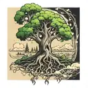 trees heaven ancestors tattoo design idea