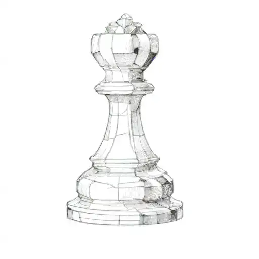 a chess piece incorporating elements intertwined tattoo design idea