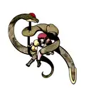 snake down forearm tattoo design idea