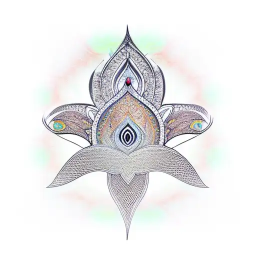 Lotus Flower, Hamsa tattoo design idea