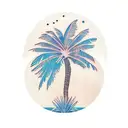 palm tree "breathe in breathe out move on" tattoo design idea