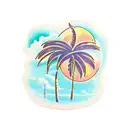 palm tree "breathe in breathe out move on" tattoo design idea