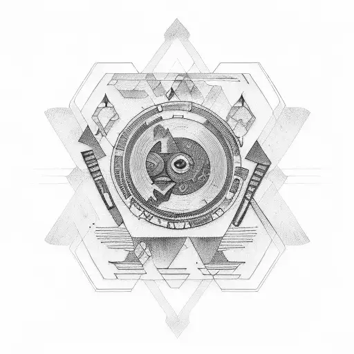 Create a tattoo design inspired by a vinyl record tattoo design idea