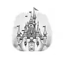 disney castle tattoo design idea