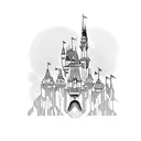 disney castle tattoo design idea