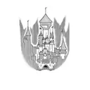 disney castle tattoo design idea
