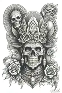 mexican god of death tattoo design idea