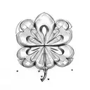 irish 4 leaf clover tattoo design idea