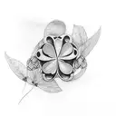 irish 4 leaf clover tattoo design idea