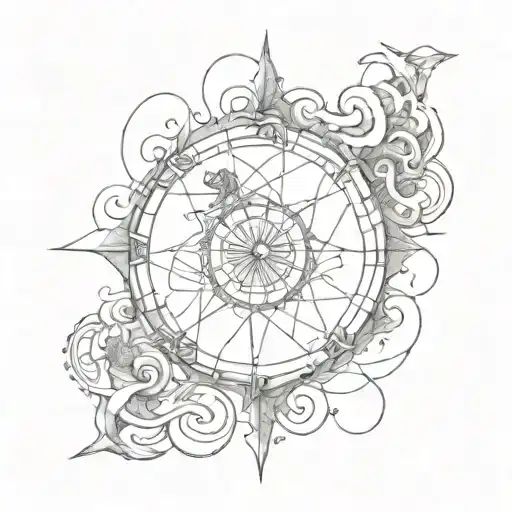 calm and chaos theory tattoo design idea