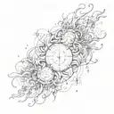 calm and chaos theory tattoo design idea