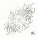 calm and chaos theory tattoo design idea