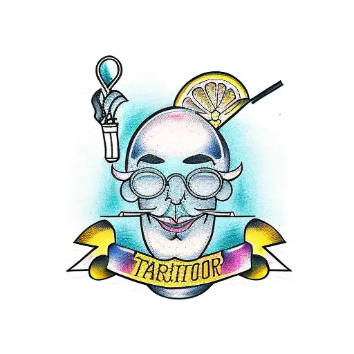  cocktail bar bartending tattoo design idea