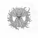 ajolote azteca tattoo design idea