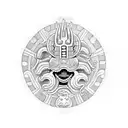 ajolote azteca tattoo design idea