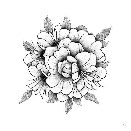 Globe surrounded by flowers and a steel bridge  tattoo design idea