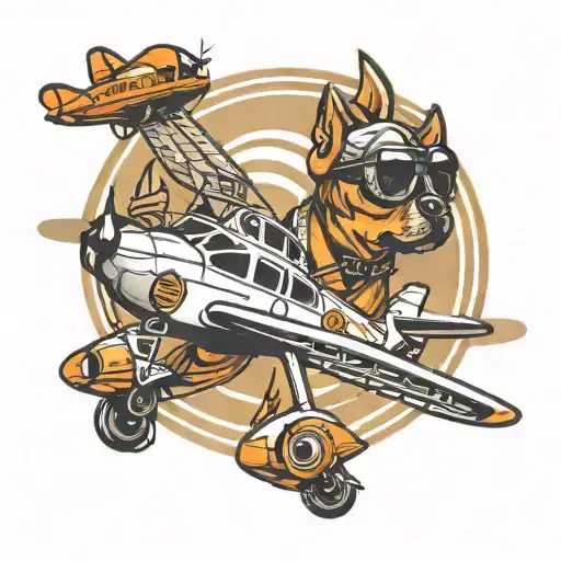 Dog , Aviation, travel, music yo yo honey Singh tattoo tattoo design idea
