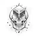 chaos scull with beaty babe tattoo design idea