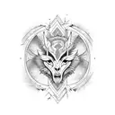 chaos cull with beaty babe tattoo design idea