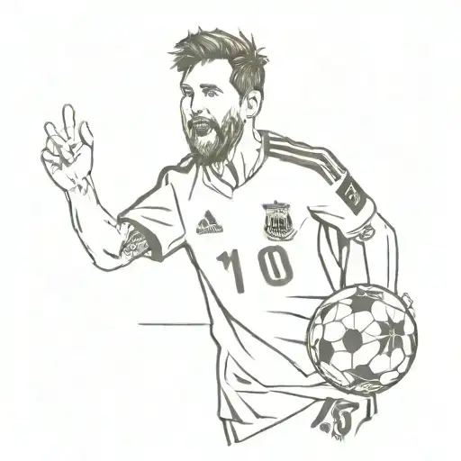 Messi winning worldcup tattoo design idea