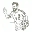 Messi winning worldcup tattoo design idea