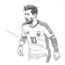 Messi winning worldcup tattoo design idea