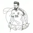 Messi winning worldcup tattoo design idea