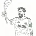 Messi winning worldcup tattoo design idea
