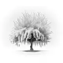 Willow tree shooting out Ivey vines tattoo design idea