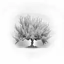 Willow tree shooting out Ivey vines tattoo design idea