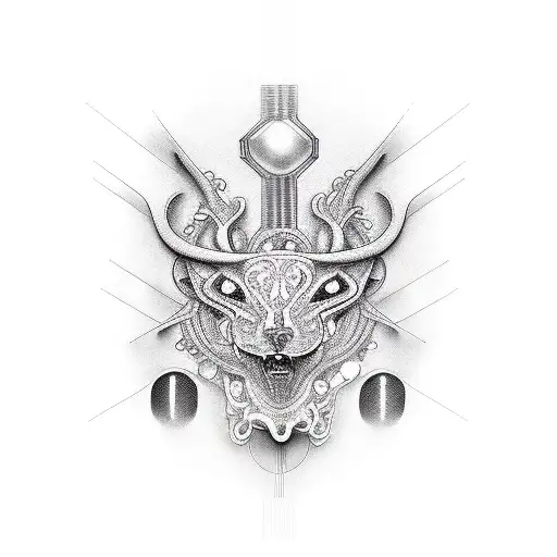 musica electronica tattoo design idea