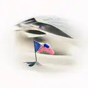 sand dunes,dirtbike,American flag, golf,poker, tattoo design idea