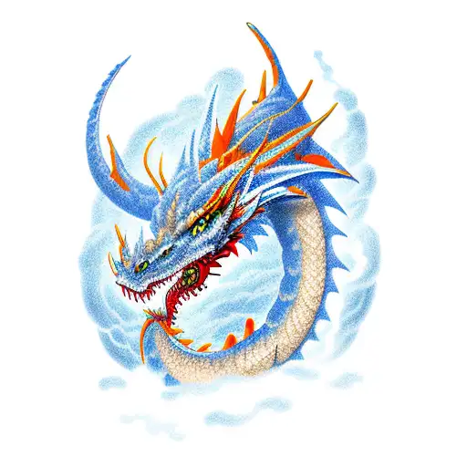 Storm Dragon tattoo design idea