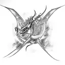 Storm Dragon tattoo design idea