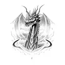 Storm Dragon tattoo design idea