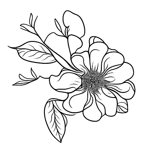 dogwood flower tattoo design idea